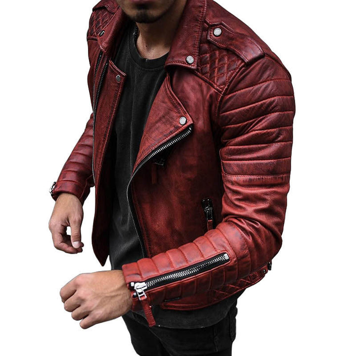 Herren Slim-Fit Jacke mit Reverskragen