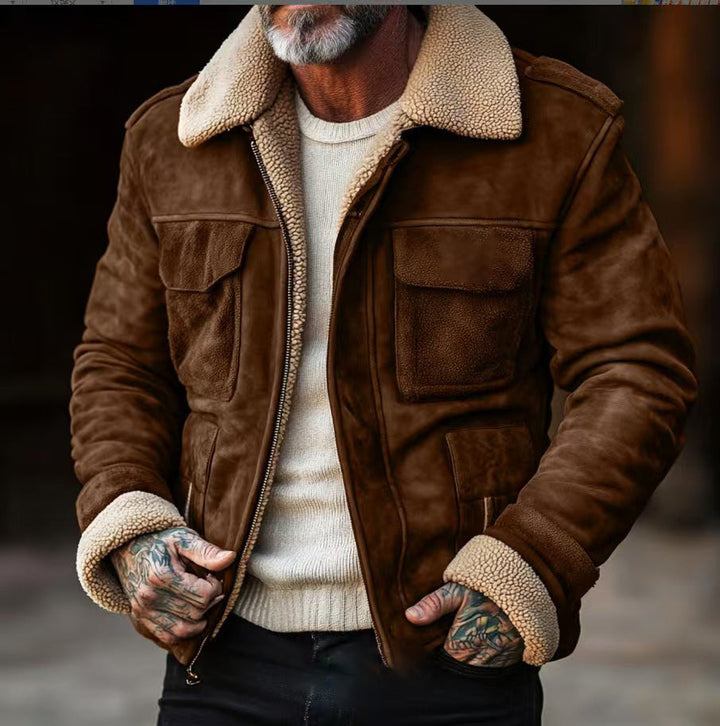 Vintage-Jacke mit mehreren Taschen für Herren