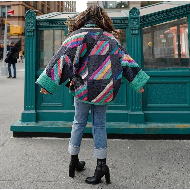 Bunte Jacke in Übergröße für Damen