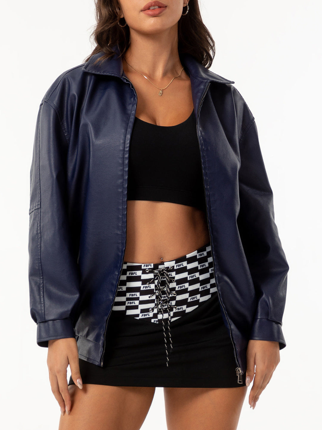 Klassische Zip-up Jacke für Damen