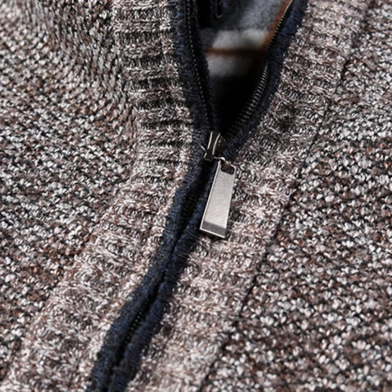 Herren-Strickjacke mit Reißverschluss