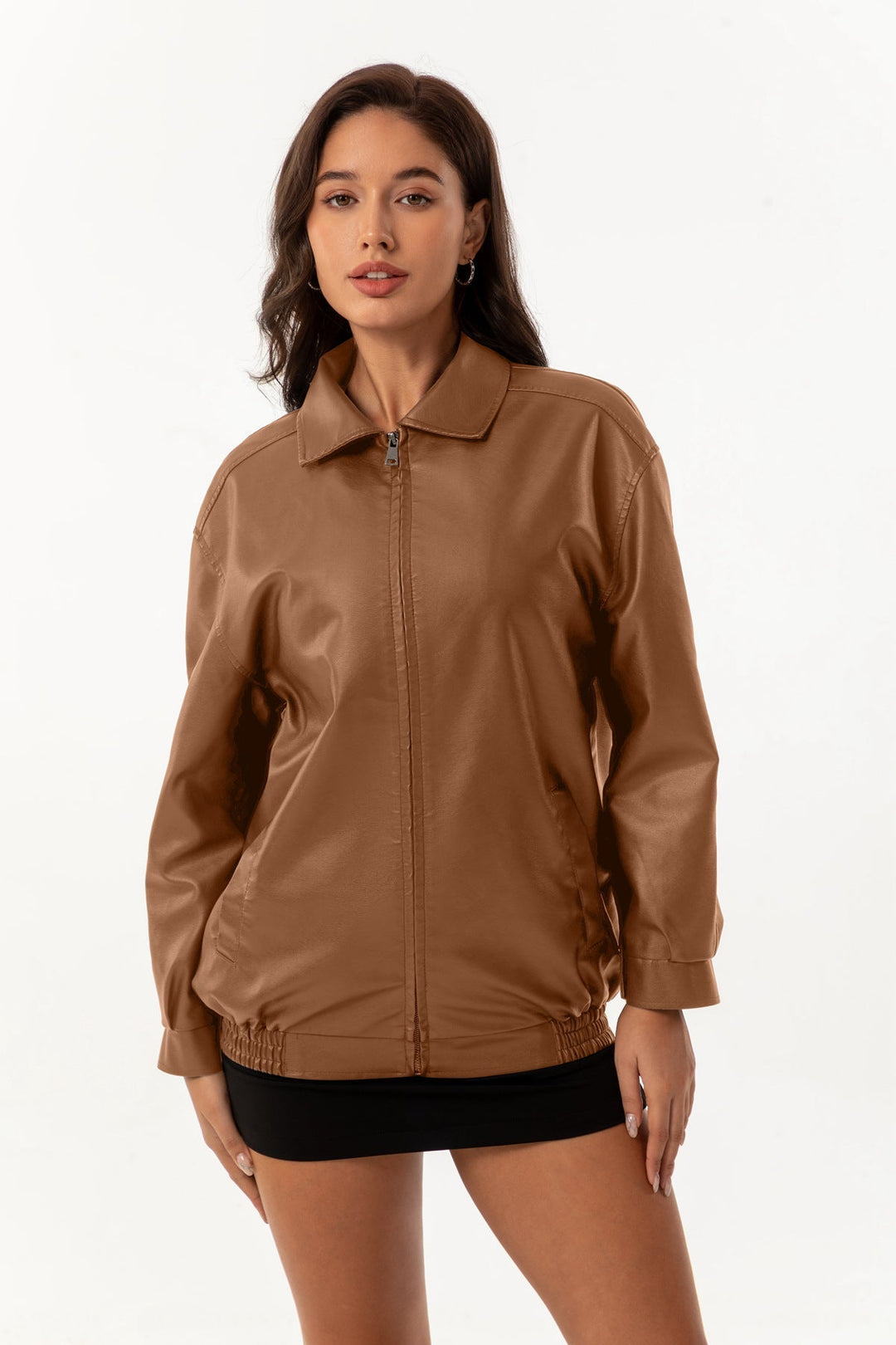 Klassische Zip-up Jacke für Damen