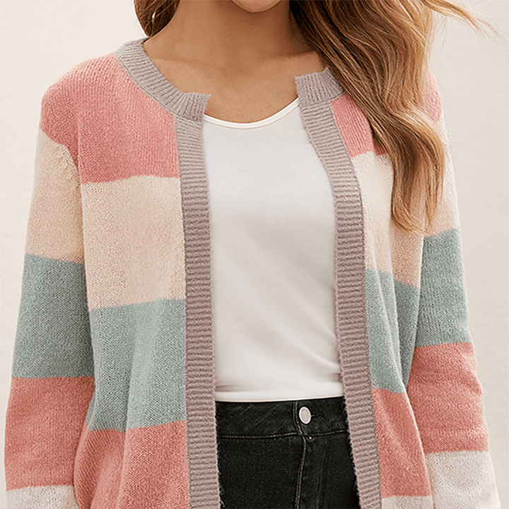 Modern gestreifter Cardigan für Damen