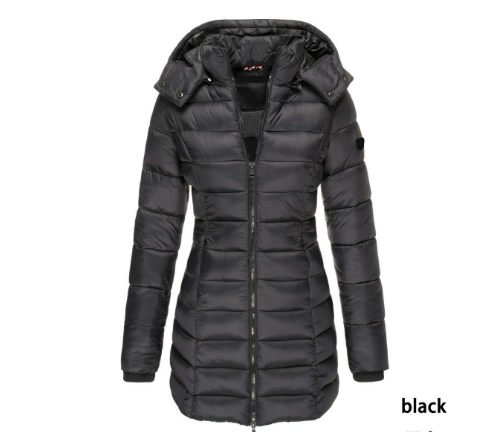 Mittellange wattierte Jacke für Damen