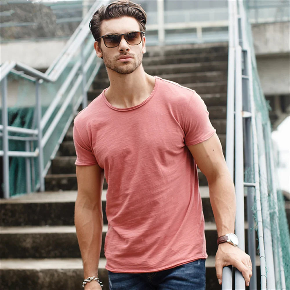 Luftiges Herren Rundhals T-Shirt