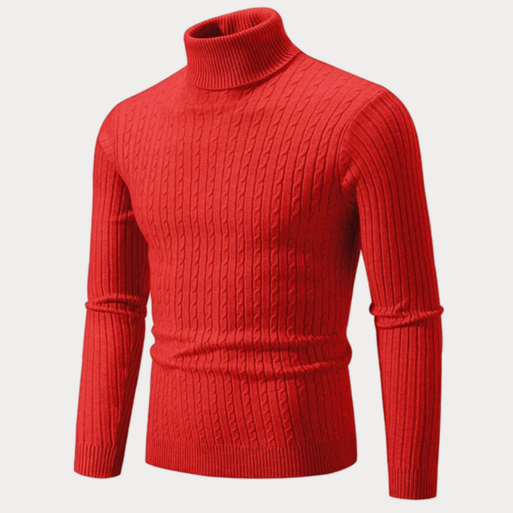 Schmal geschnittener Rollkragenpullover für Herren