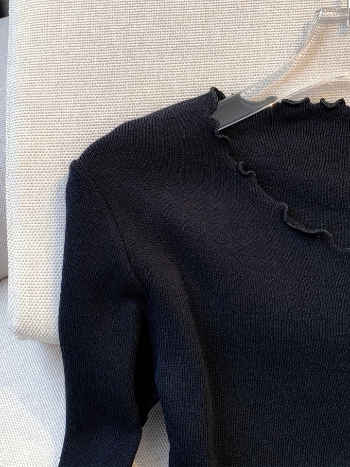 Pullover mit Schleife und Knoten für Damen