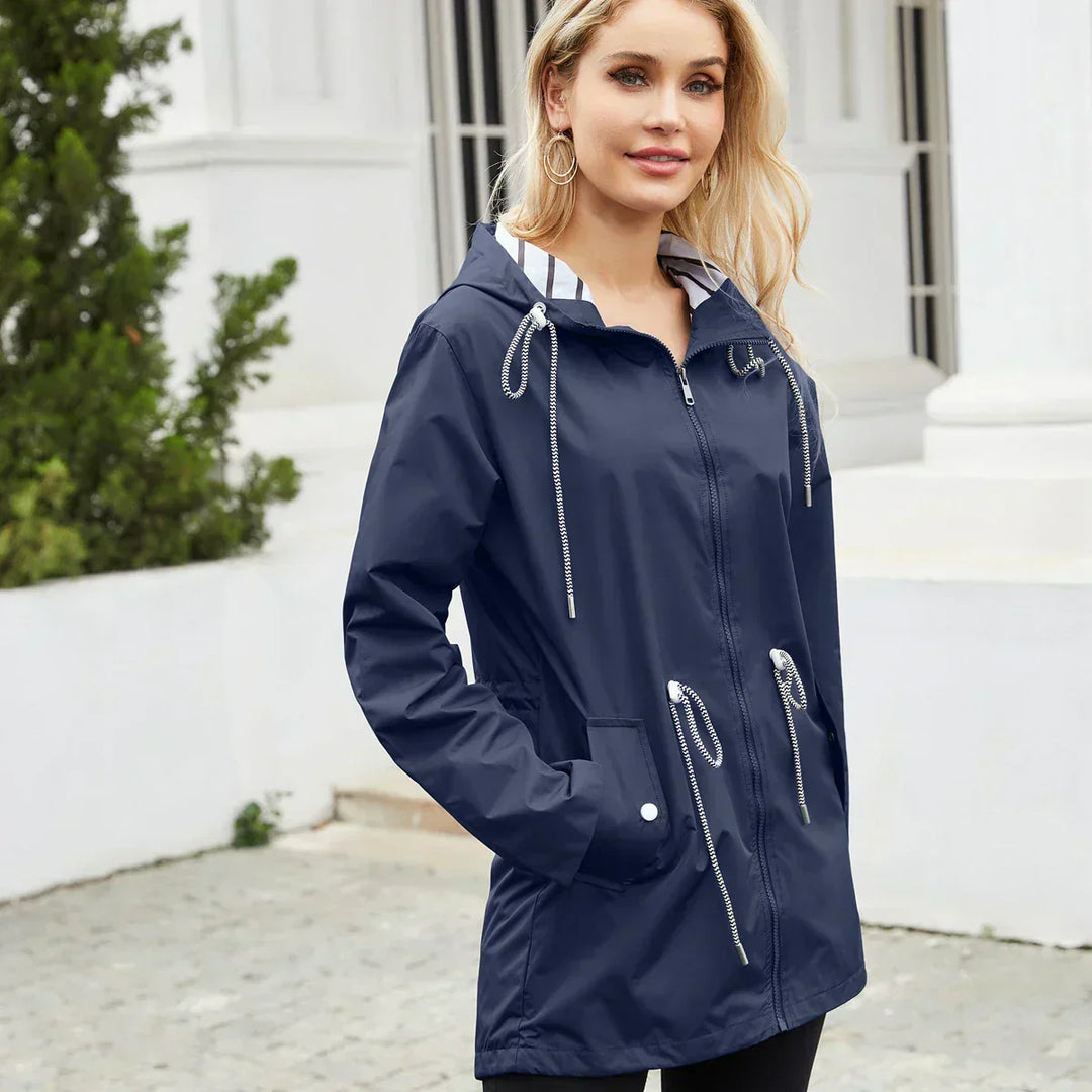 Windbreaker mit Kapuze und Seitentaschen für Damen