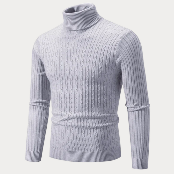 Schmal geschnittener Rollkragenpullover für Herren