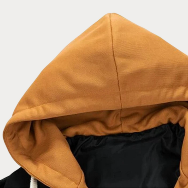 Herren-Kapuzenjacke mit Knopfleiste und Fronttaschen