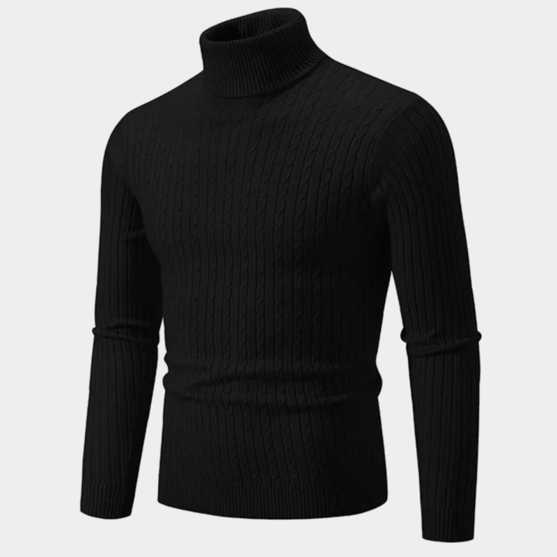 Schmal geschnittener Rollkragenpullover für Herren