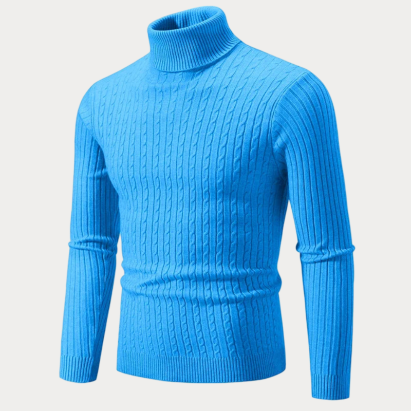 Schmal geschnittener Rollkragenpullover für Herren