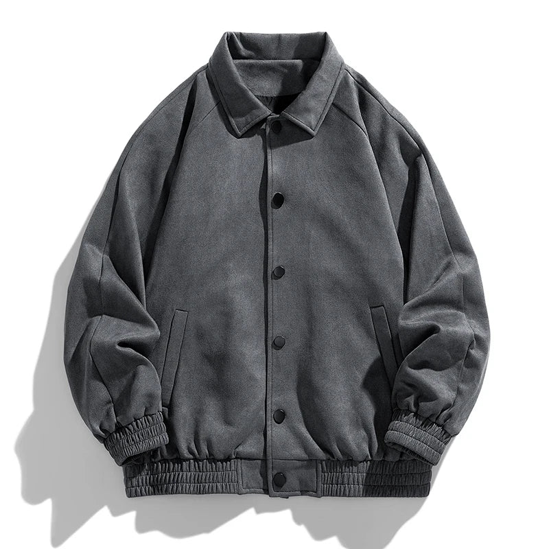 Übergroße Button-Down-Jacke für Herren