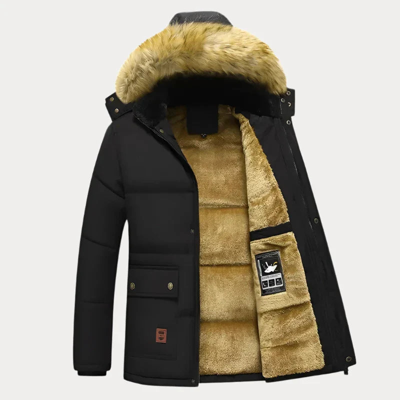 Herren Winter Parka Jacke mit Fronttaschen