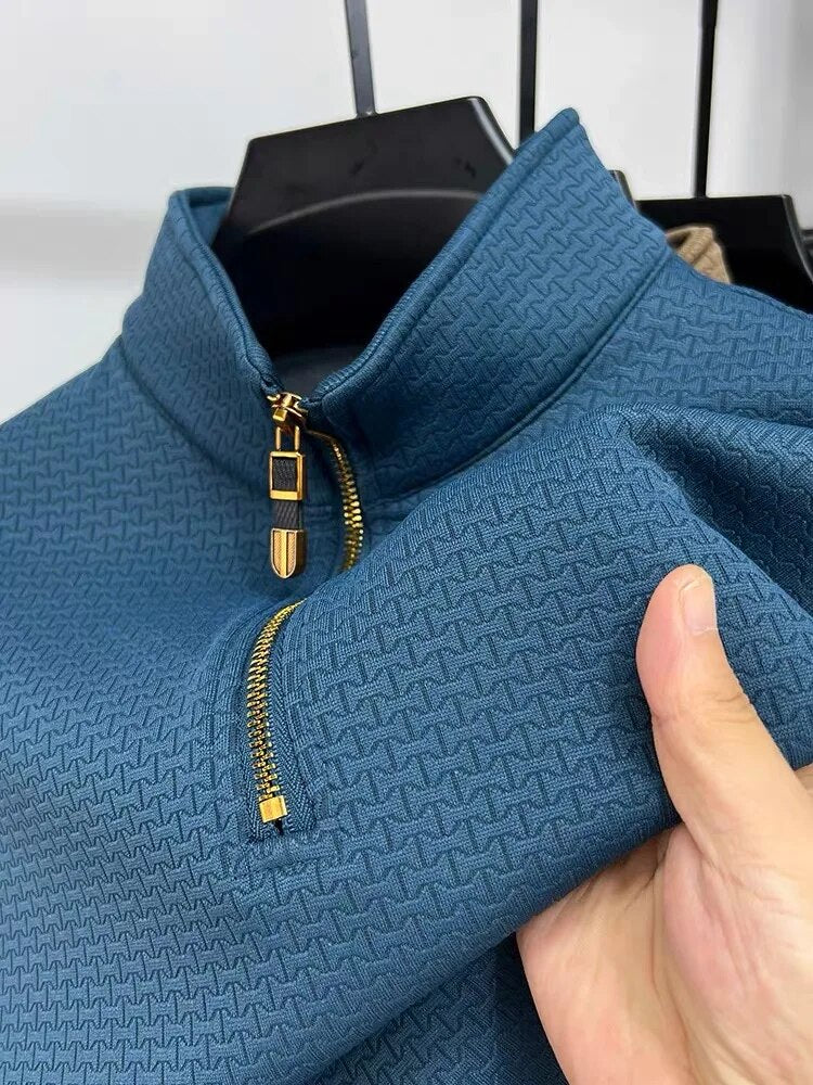 Herren Pullover mit viertel Reißverschluss