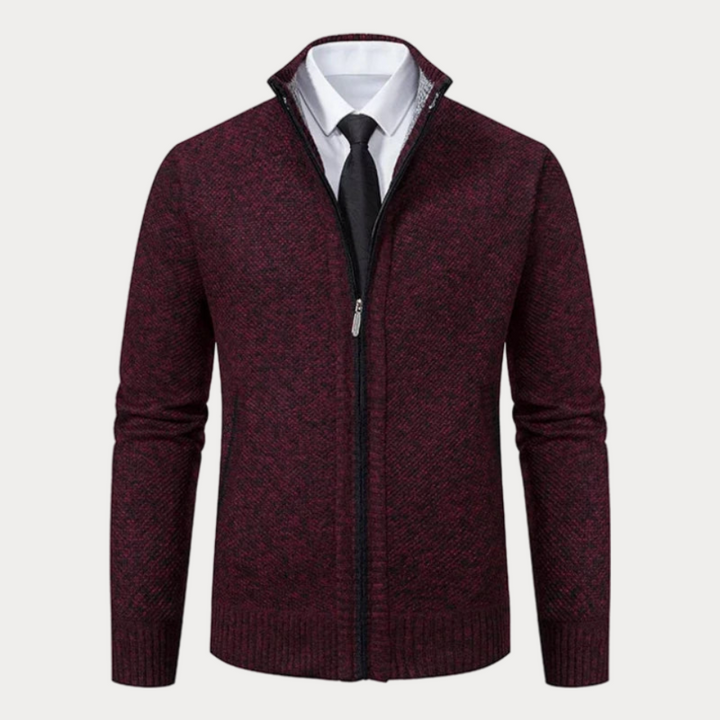 Herren Slim-Fit Strickjacke mit Seitentaschen