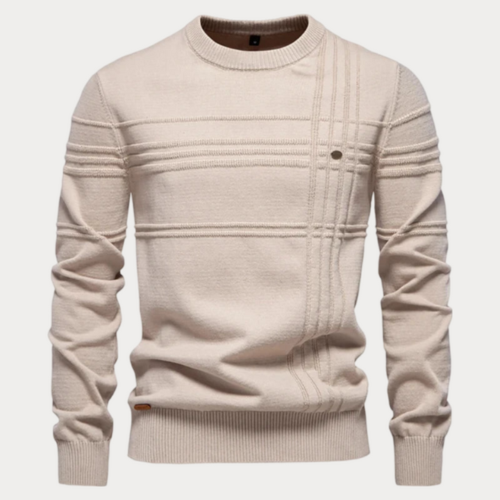 Stylischer Rundhals-Pullover für Herren