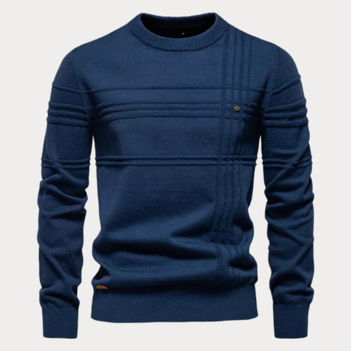 Stylischer Rundhals-Pullover für Herren