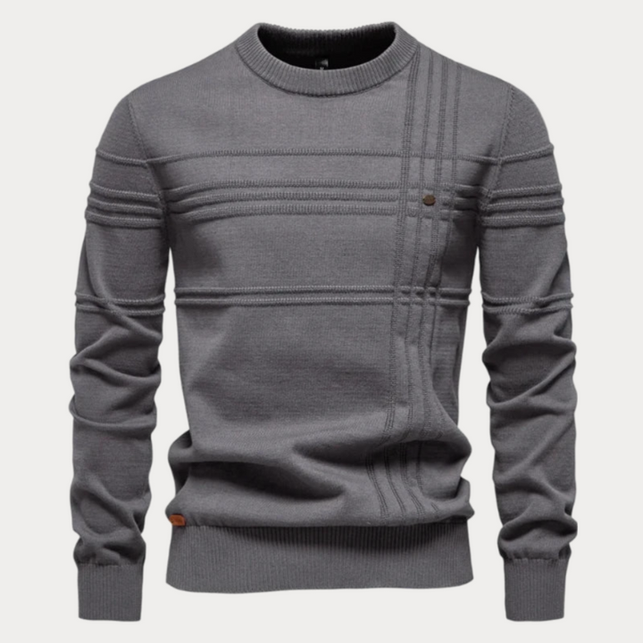 Stylischer Rundhals-Pullover für Herren