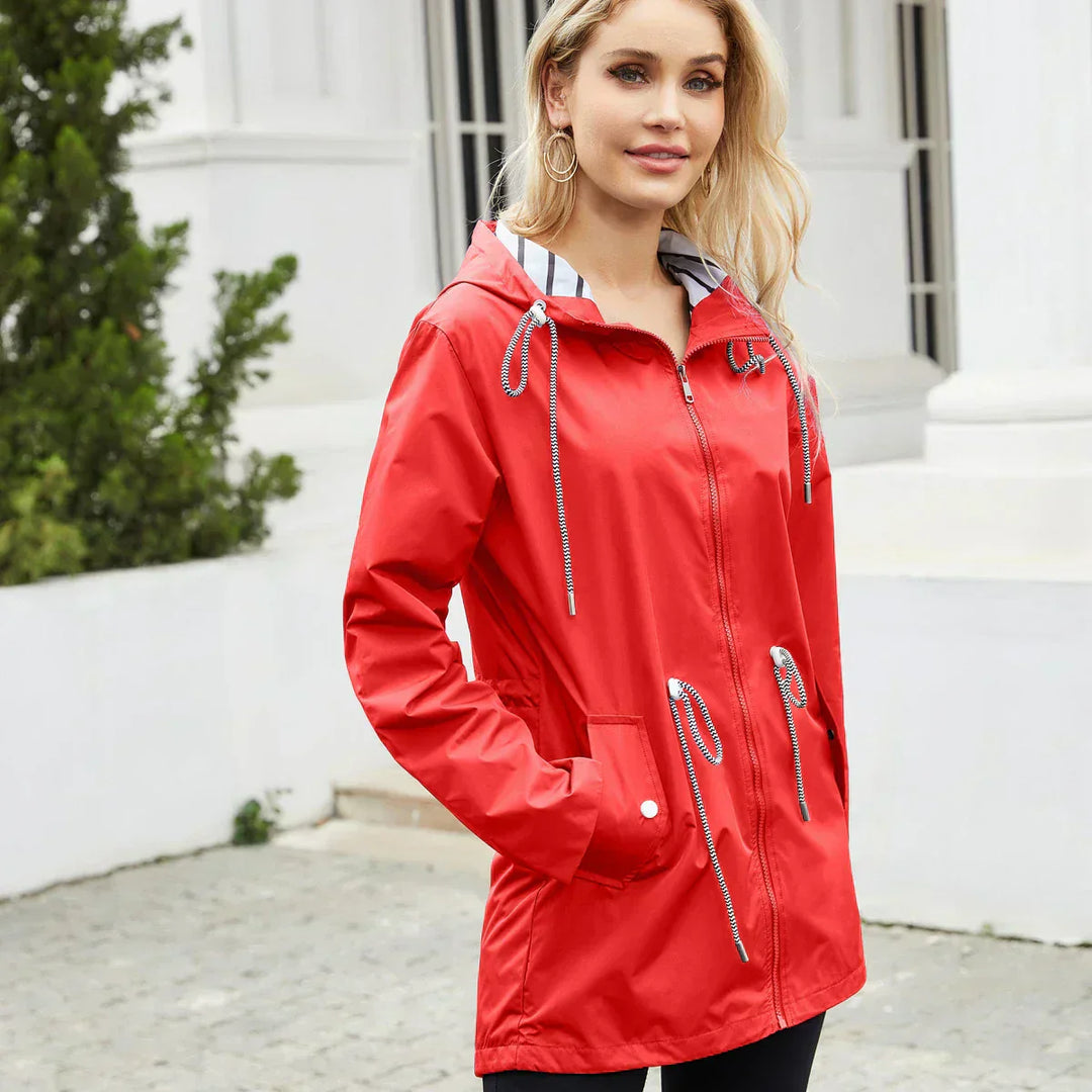 Windbreaker mit Kapuze und Seitentaschen für Damen