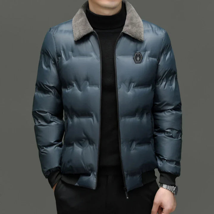 Wattierte Jacke mit Kragen für Herren