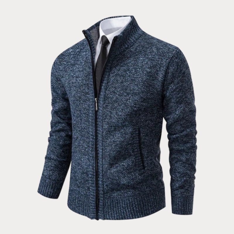 Herren Slim-Fit Strickjacke mit Seitentaschen