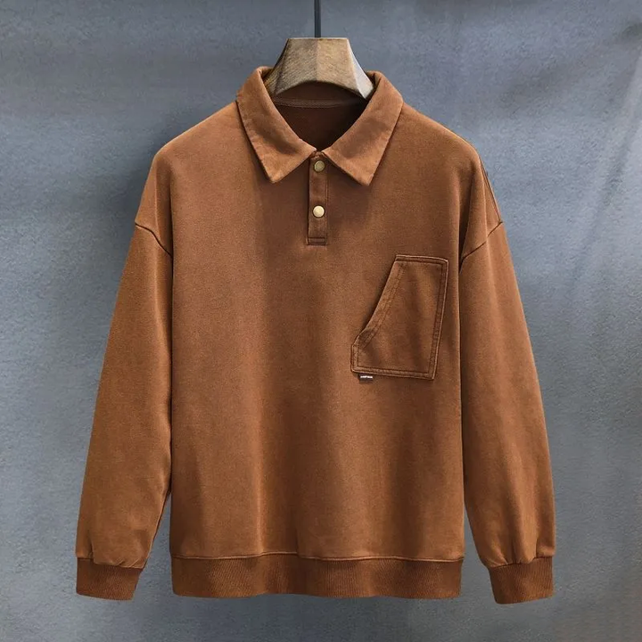 Polo-Pullover mit Knöpfen für Herren