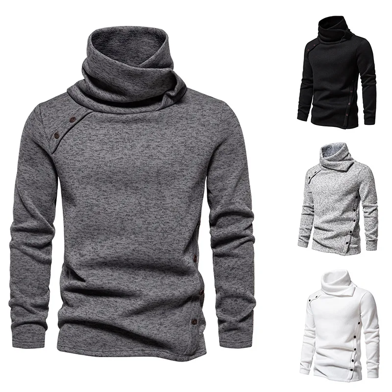 Rollkragenpullover mit Knopfd Design für Herren