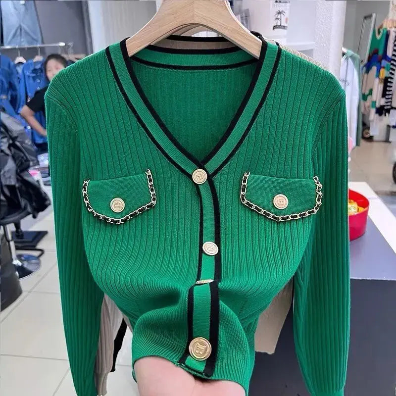 Langärmeliger Pullover mit Taschen für Damen