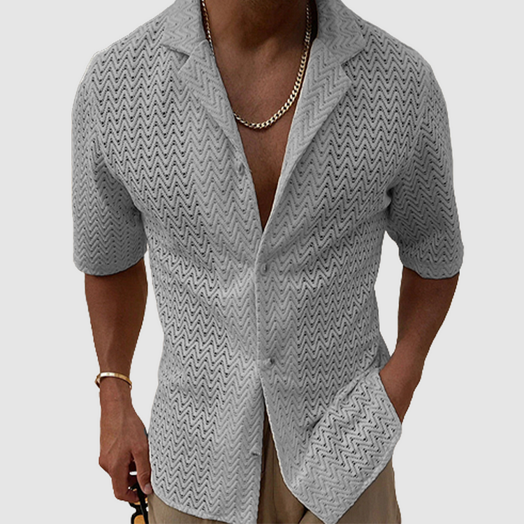Komfortables Herren Strickhemd - Weicher Stoff für Casual Style
