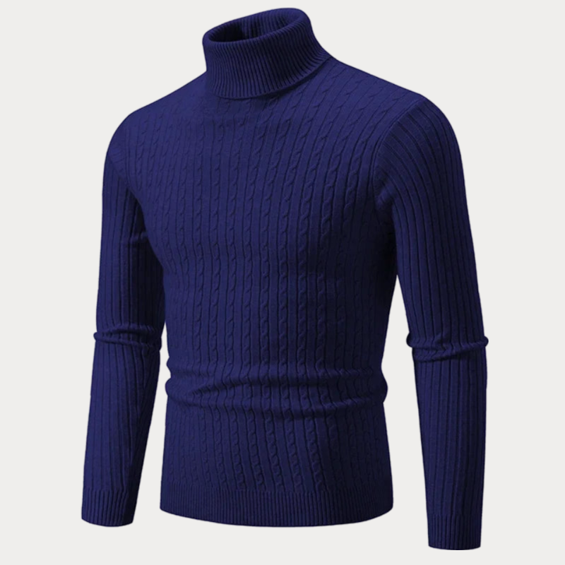 Schmal geschnittener Rollkragenpullover für Herren