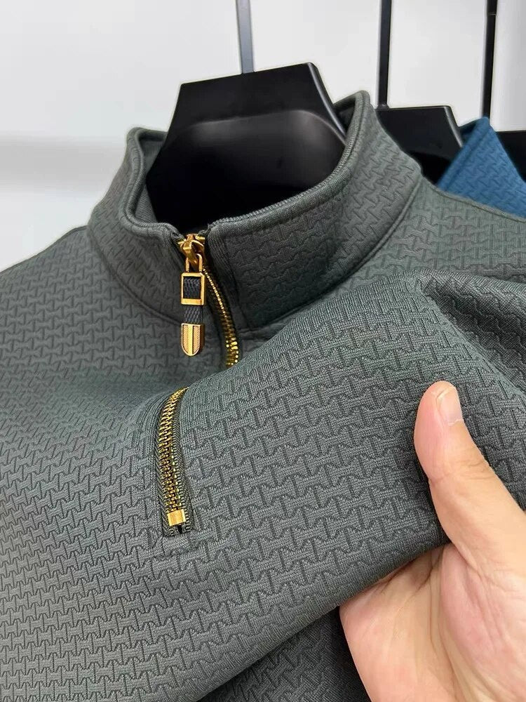 Herren Pullover mit viertel Reißverschluss