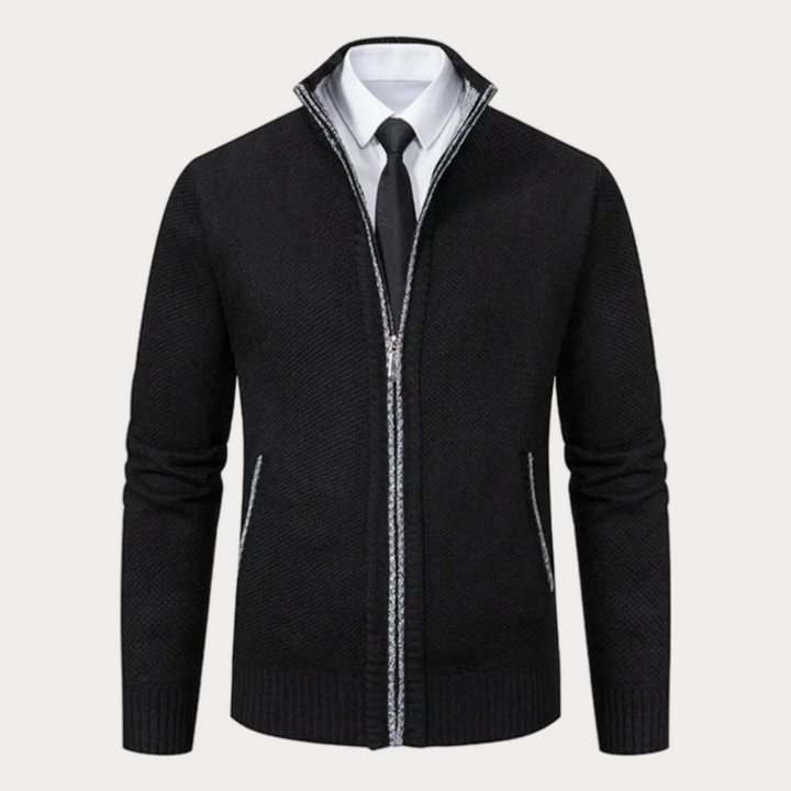 Herren Slim-Fit Strickjacke mit Seitentaschen