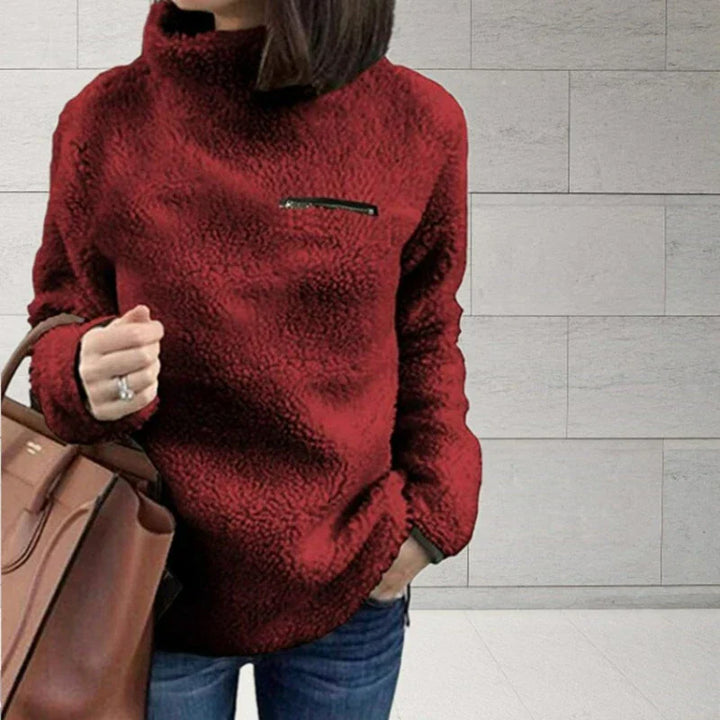 Langärmeliger Rollkragenpullover für Damen