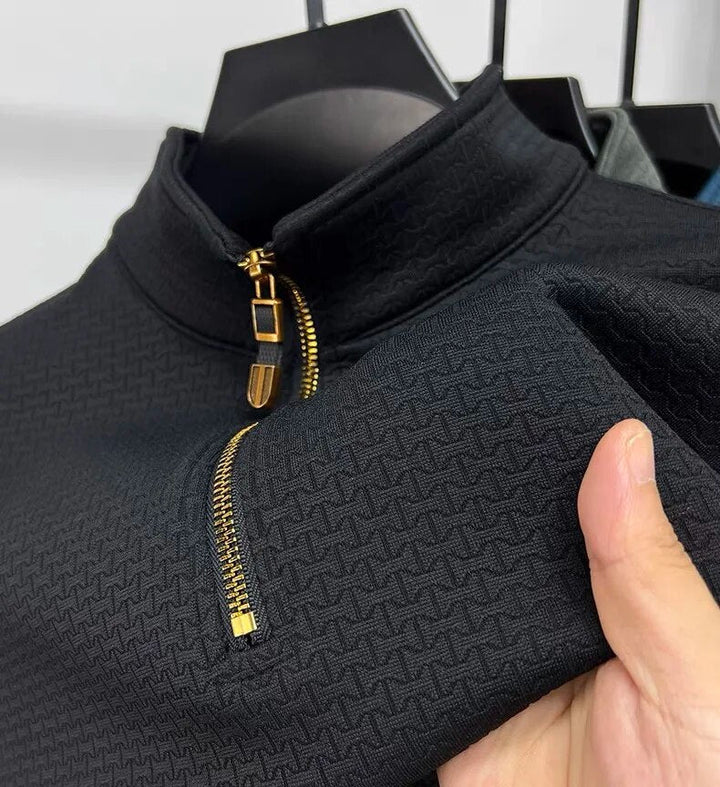 Herren Pullover mit viertel Reißverschluss