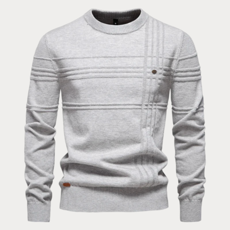 Stylischer Rundhals-Pullover für Herren