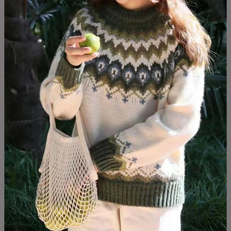 Schicker Pullover mit 3D-Muster für Damen