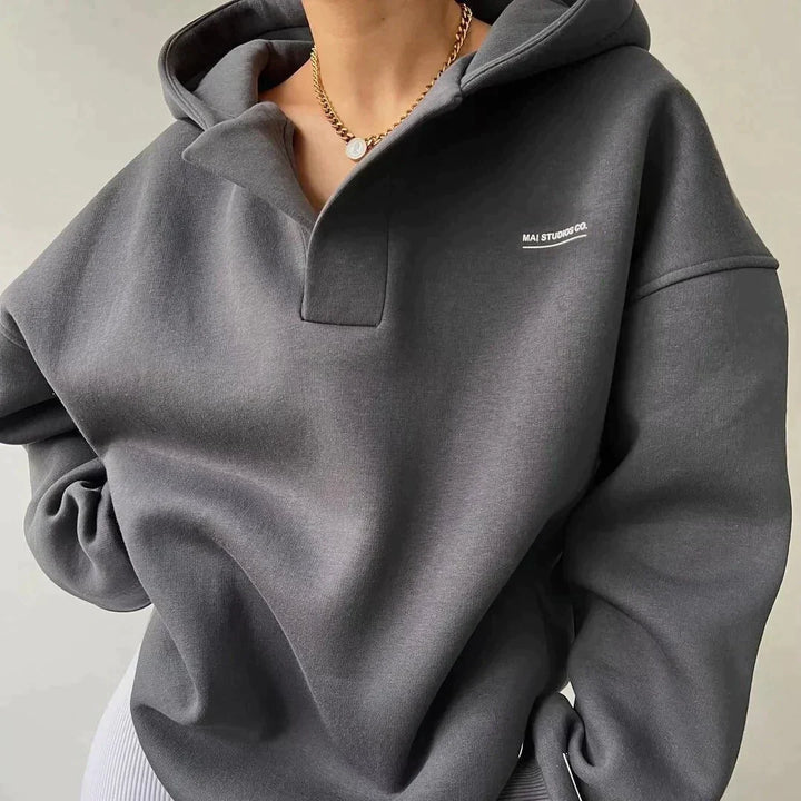Pullover mit V-Ausschnitt und Übergröße für Damen