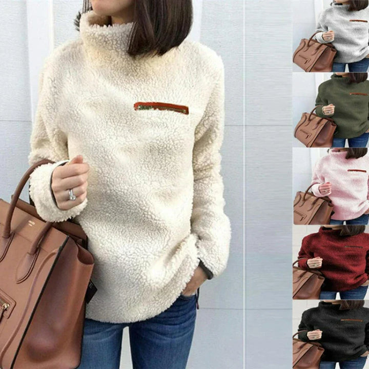 Langärmeliger Rollkragenpullover für Damen