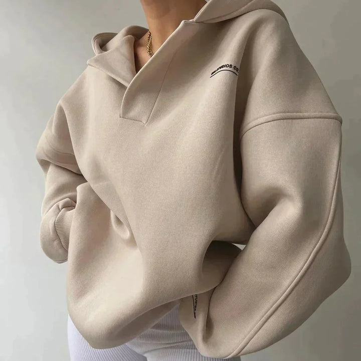 Pullover mit V-Ausschnitt und Übergröße für Damen