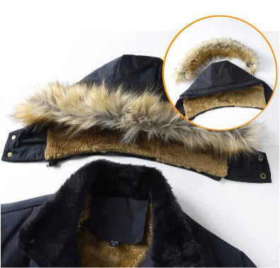 Winterparka für Herren mit abnehmbarer Kapuze