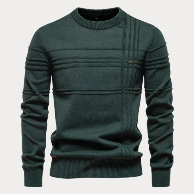 Stylischer Rundhals-Pullover für Herren