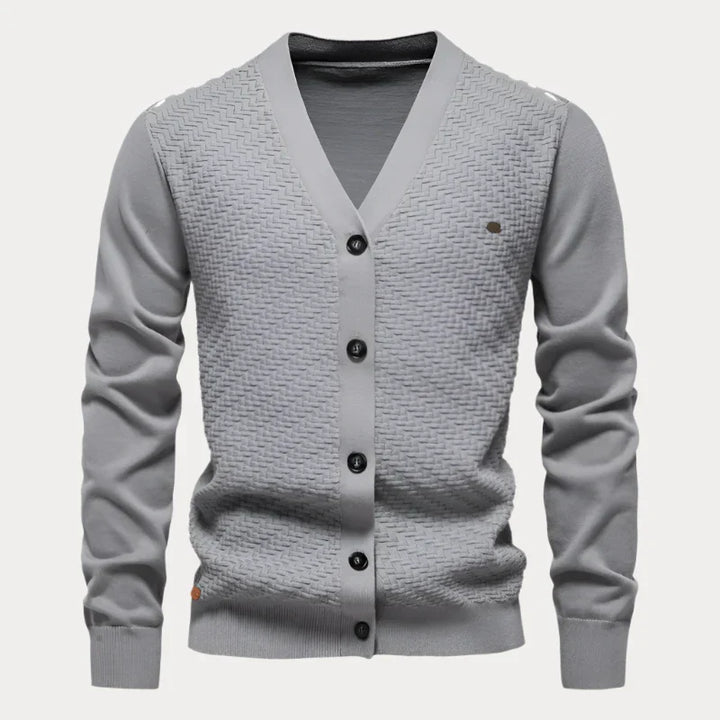 Herren Cardigan mit V-Ausschnitt und Knöpfen