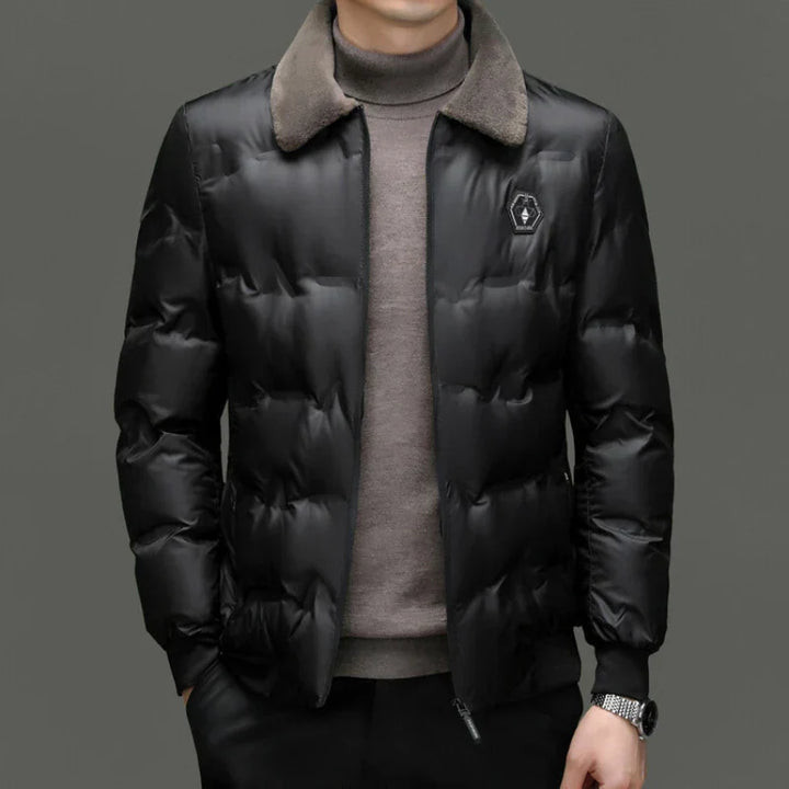 Wattierte Jacke mit Kragen für Herren