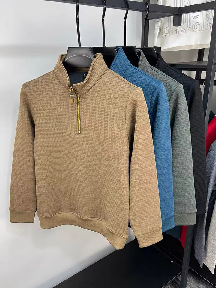 Herren Pullover mit viertel Reißverschluss