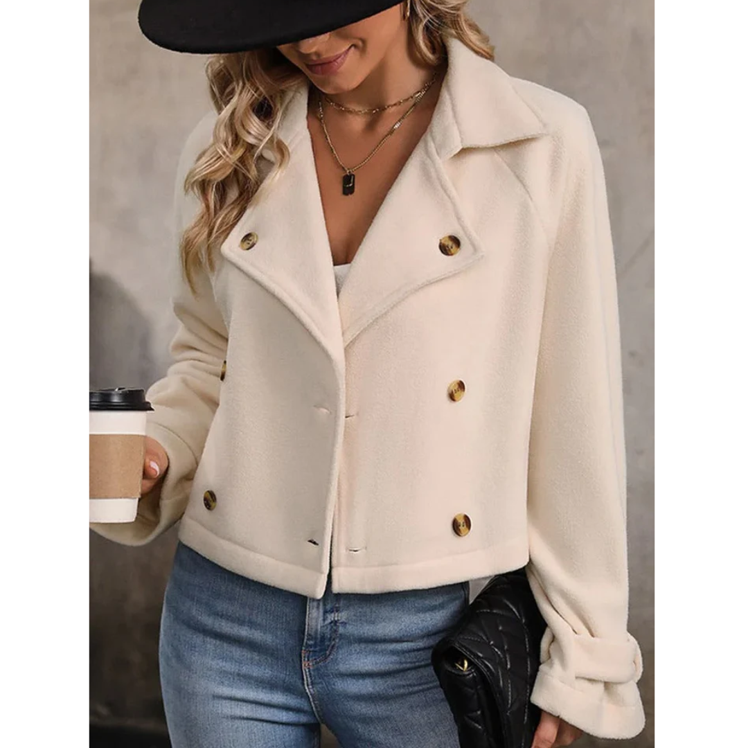 Kurze Jacke mit Revers für Damen