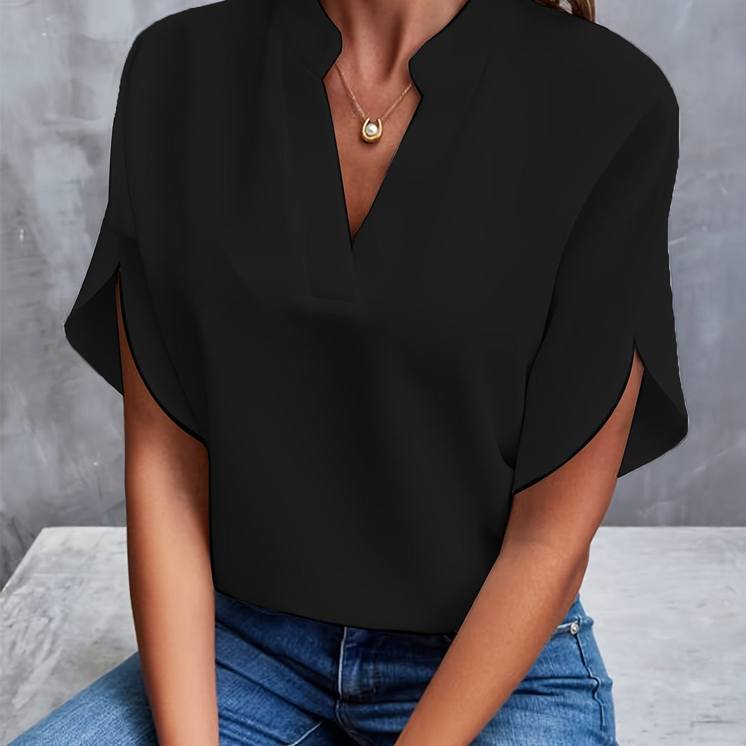 Unifarbene Bluse für Damen