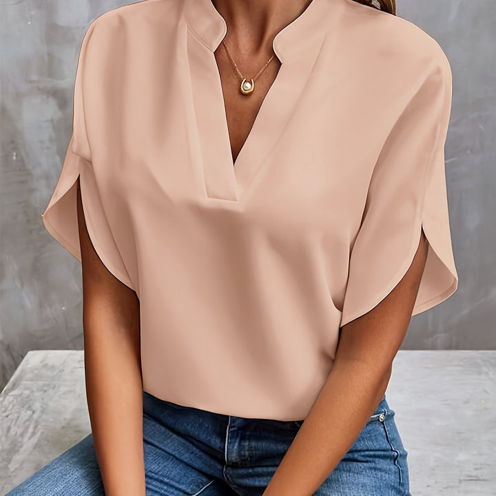 Unifarbene Bluse für Damen