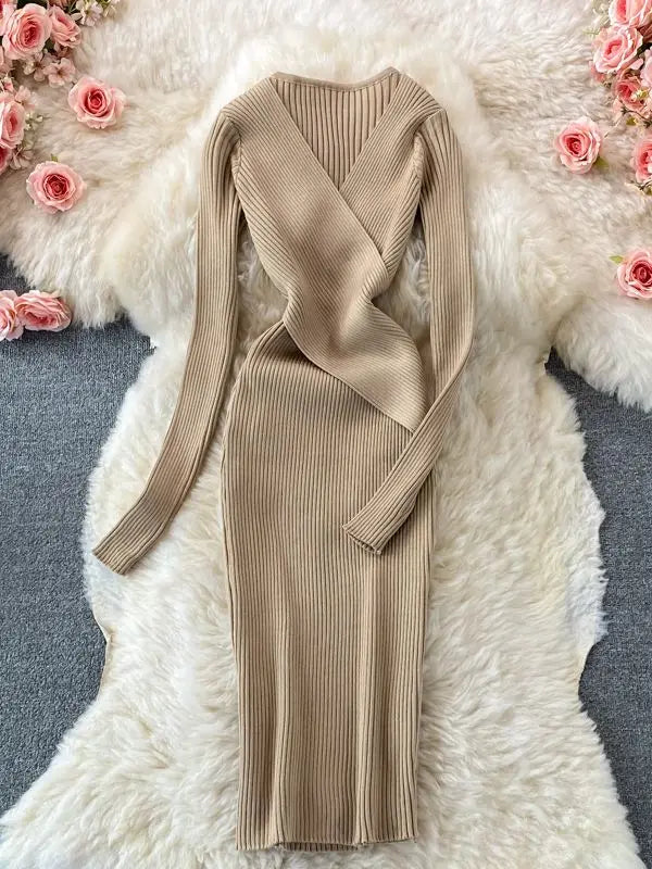Elegantes langärmeliges Kleid für Damen