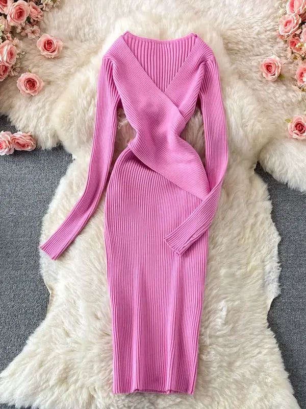 Elegantes langärmeliges Kleid für Damen